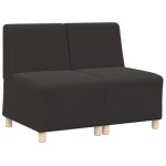 vidaXL Unitate Sofa Modulară Fără Brațe 2 pcs Gri închis