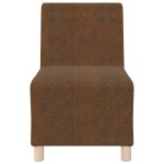 vidaXL Fotoliu 2 pcs Maro 55 x 74 x 82 cm Piele ecologică de suede