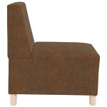 vidaXL Fotoliu 2 pcs Maro 55 x 74 x 82 cm Piele ecologică de suede