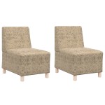 vidaXL Fotoliu 2 pcs Gri deschis 55 x 74 x 82 cm