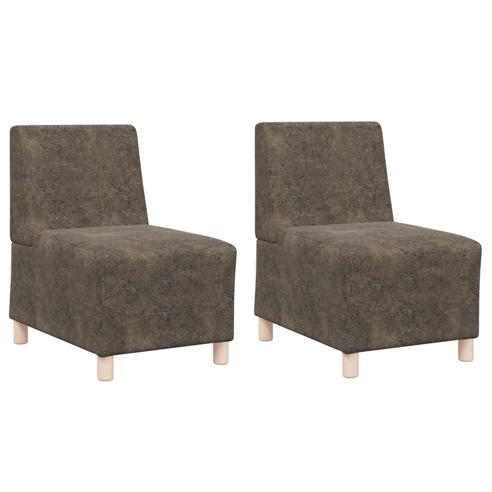 vidaXL Fotoliu 2 pcs Gri închis 55 x 74 x 82 cm