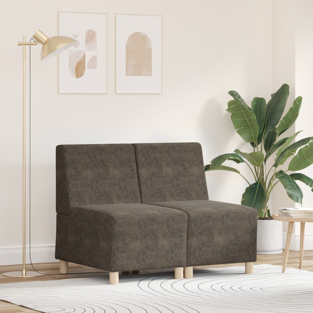 vidaXL Fotoliu 2 pcs Gri închis 55 x 74 x 82 cm