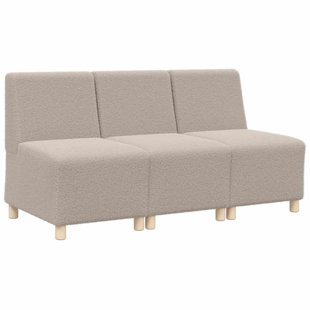 vidaXL Unitate Sofa Modulară Fără Brațe 3 pcs Gri deschis