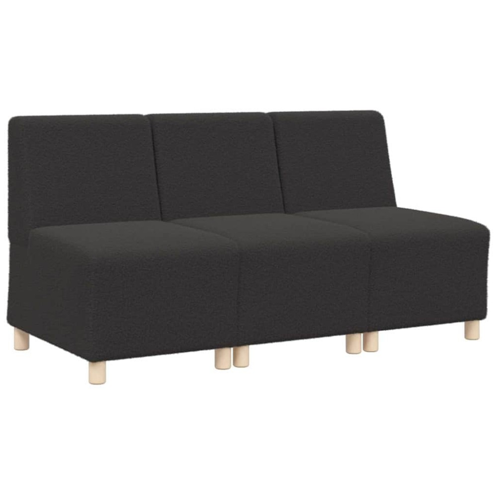 vidaXL Unitate Sofa Modulară Fără Brațe 3 pcs Gri închis