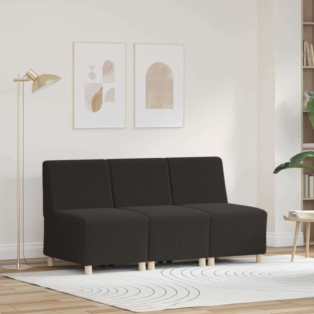 vidaXL Unitate Sofa Modulară Fără Brațe 3 pcs Gri închis