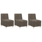 vidaXL Fotoliu 3 pcs Gri închis 55 x 74 x 82 cm