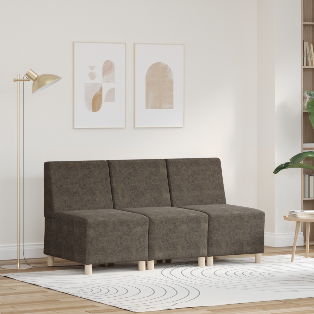 vidaXL Fotoliu 3 pcs Gri închis 55 x 74 x 82 cm