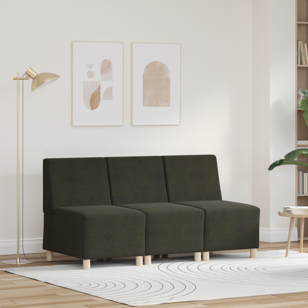 vidaXL Fotoliu 3 pcs Verde 55 x 74 x 82 cm Piele ecologică de suede