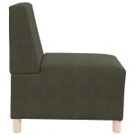 vidaXL Fotoliu 3 pcs Verde 55 x 74 x 82 cm Piele ecologică de suede