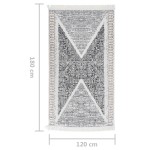 vidaXL Covor, negru și gri, 120x180 cm, bumbac vidaXL Covor, negru și gri, 120x180 cm, bumbac