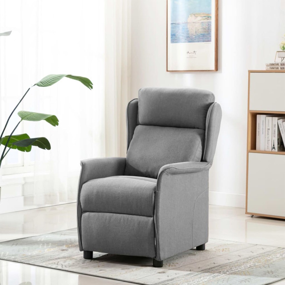 vidaXL Scaun Relaxare Gri deschis din țesătură