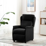 vidaXL Scaun recliner din fibră neagră