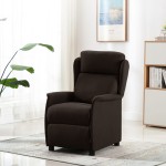 vidaXL Fotoliu rabatabil, maro închis, 67,5 x 93,5 x 101,5 cm, textil