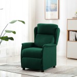 vidaXL Scaun de recliner Verde închis din țesătură