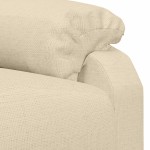 vidaXL Fotoliu rabatabil, crem, material textil vidaXL Fotoliu rabatabil, crem, material textil