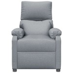 vidaXL Fotoliu rabatabil, gri deschis, material textil