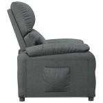 vidaXL Fotoliu rabatabil, gri închis, material textil