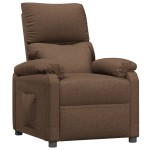 vidaXL Fotoliu rabatabil, maro, material textil