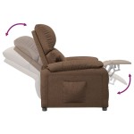 vidaXL Fotoliu rabatabil, maro, material textil
