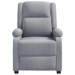vidaXL Fotoliu rabatabil, gri deschis, material textil