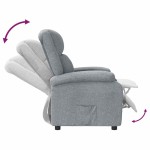vidaXL Fotoliu rabatabil, gri deschis, material textil