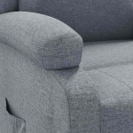 vidaXL Fotoliu rabatabil, gri deschis, material textil