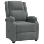 vidaXL Fotoliu rabatabil, gri închis, material textil