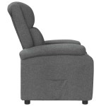 vidaXL Fotoliu rabatabil, gri închis, material textil