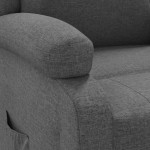 vidaXL Fotoliu rabatabil, gri închis, material textil
