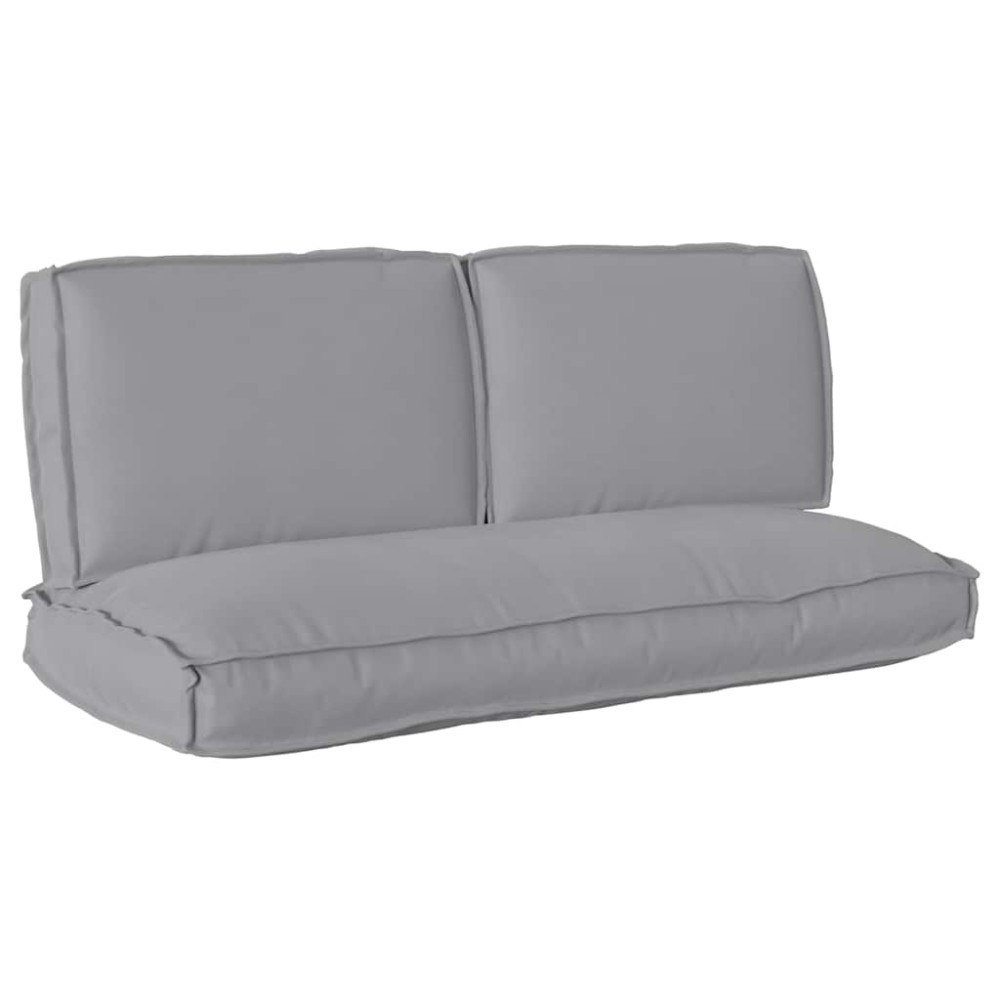 vidaXL Set de perne pentru palet cu pernă 3 pcs Gri