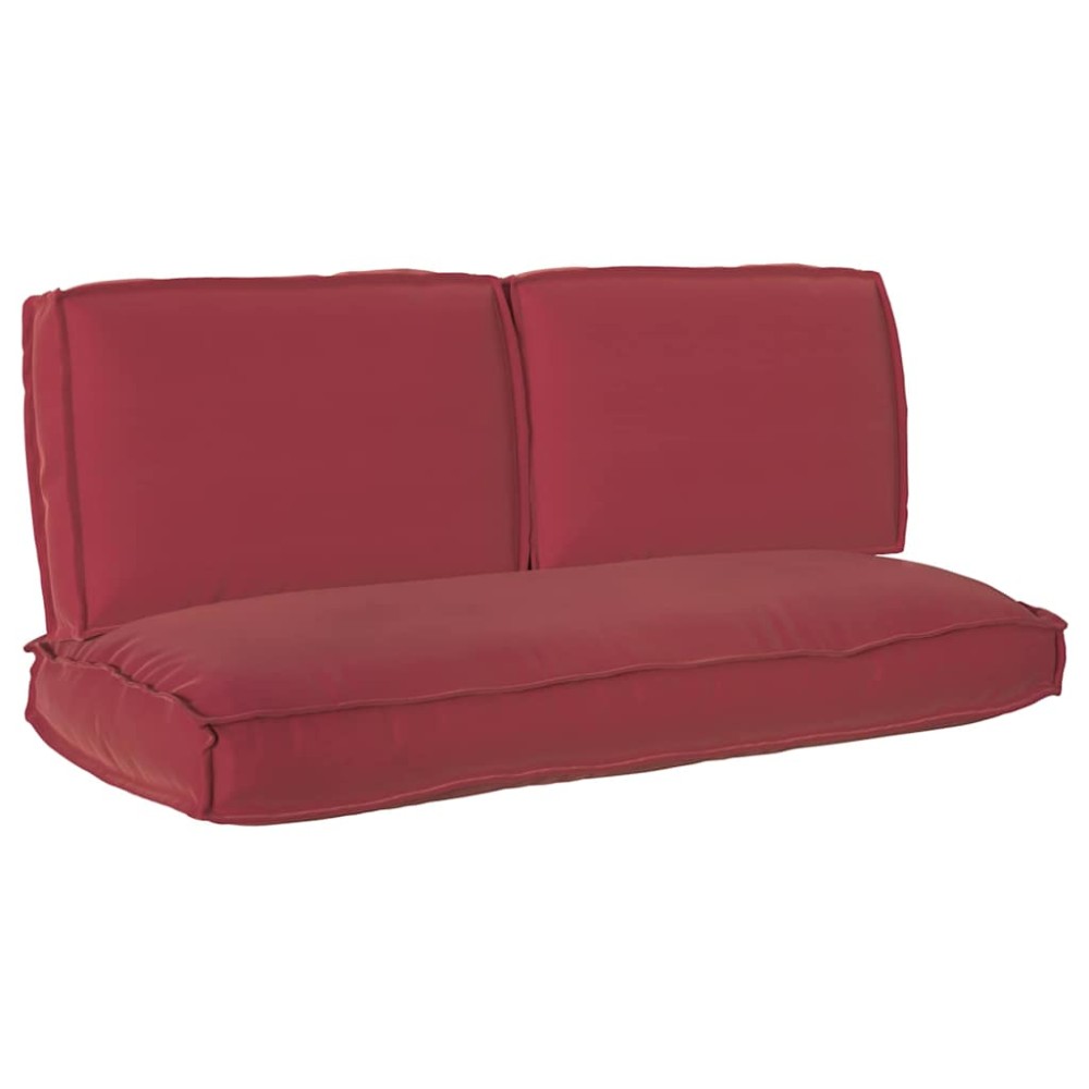 vidaXL Set de perne pentru palet cu pernă 3 pcs Roșu Vin