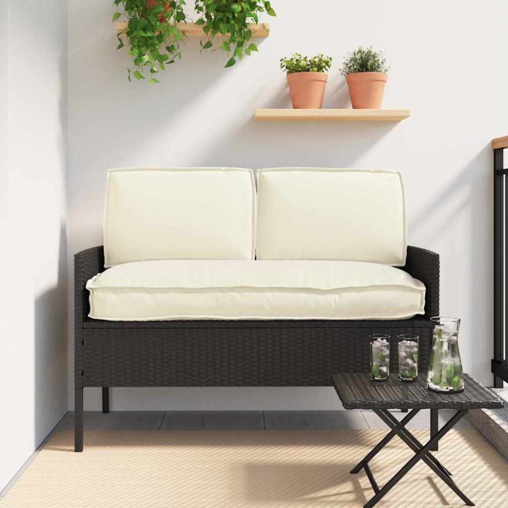 vidaXL Set de perne pentru palet cu pernă 3 pcs Crem