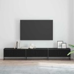 vidaXL Unități TV 2 pcs Stejar Negru 240 x 35 x 41 cm Lemn compozit