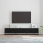 vidaXL Unități TV 2 pcs Stejar Negru 210 x 35 x 41 cm Lemn compozit