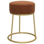 vidaXL Taburet rotund, maro, catifea vidaXL Taburet rotund, maro, catifea