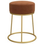vidaXL Taburet rotund, maro, catifea vidaXL Taburet rotund, maro, catifea