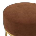 vidaXL Taburet rotund, maro, catifea vidaXL Taburet rotund, maro, catifea