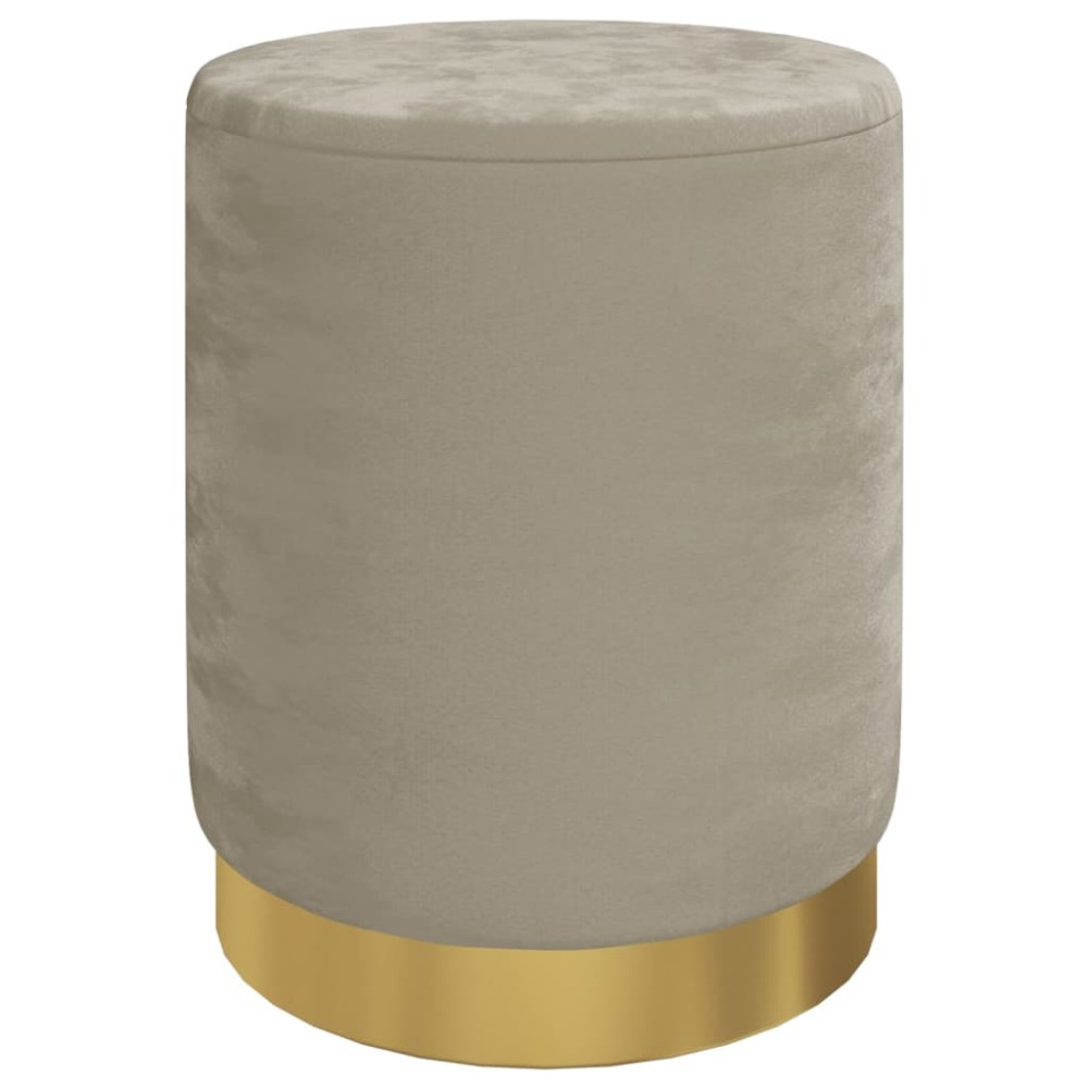 vidaXL Taburet depozitare rotund, gri închis, catifea 31 x 37 cm