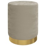 vidaXL Taburet depozitare rotund, gri închis, catifea 31 x 37 cm