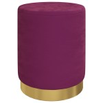 vidaXL Taburet de depozitare rotund, violet, catifea 31 x 37 cm