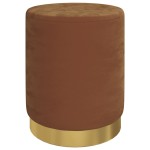 vidaXL Taburet depozitare rotund, maro, catifea 31 x 37 cm vidaXL Taburet depozitare rotund, maro, catifea 31 x 37 cm
