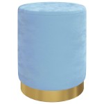 vidaXL Taburet depozitare rotund, albastru deschis, catifea 31 x 37 cm vidaXL Taburet depozitare rotund, albastru deschis, catifea 31 x 37 cm
