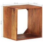 vidaXL Raft de perete, 40x30x40 cm, lemn masiv de acacia