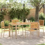 vidaXL Scaune de grădină stivuibile 4 pcs Maro și Bej vidaXL Scaune de grădină stivuibile 4 pcs Maro și Bej