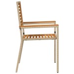 vidaXL Scaune de grădină stivuibile 4 pcs Maro și Bej vidaXL Scaune de grădină stivuibile 4 pcs Maro și Bej