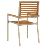 vidaXL Scaune de grădină stivuibile 4 pcs Maro și Bej vidaXL Scaune de grădină stivuibile 4 pcs Maro și Bej