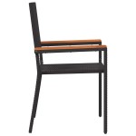 vidaXL Scaune de grădină stivuibile 4 pcs Negru și Maro
