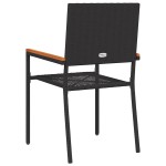 vidaXL Scaune de grădină stivuibile 4 pcs Negru și Maro