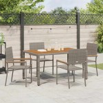 vidaXL Scaune de grădină stivuibile 4 pcs Gri și Brown