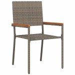 vidaXL Scaune de grădină stivuibile 4 pcs Gri și Brown